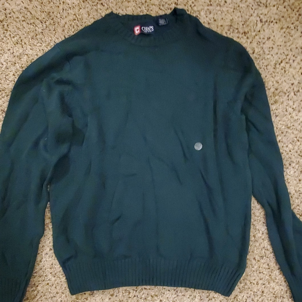 Chaps Men's Crewneck sweater, green, new